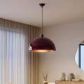 Brilagi - LED κρεμαστό φωτιστικό με καλώδιο METALO 1xE27/40W/230V διάμετρος 40 cm μπορντό/χάλκινο