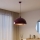 Brilagi - LED κρεμαστό φωτιστικό με καλώδιο METALO 1xE27/40W/230V διάμετρος 40 cm μπορντό/χάλκινο