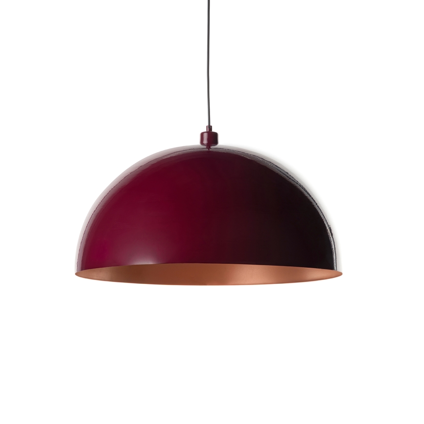 Brilagi - LED κρεμαστό φωτιστικό με καλώδιο METALO 1xE27/40W/230V διάμετρος 40 cm μπορντό/χάλκινο