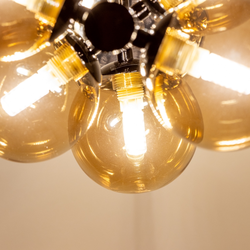 Brilagi - LED κρεμαστό φωτιστικό με καλώδιο MILLA 6xG9/3W/230V σε μαύρο χρώμιο/χρυσό