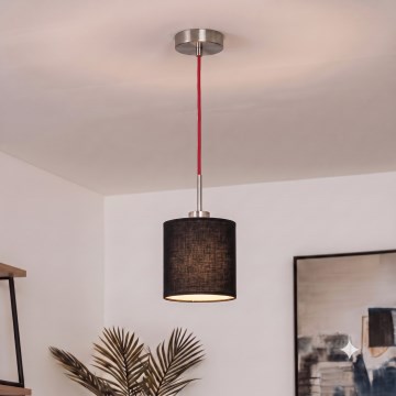 Brilagi - LED κρεμαστό φωτιστικό με καλώδιο NUBILA 1xE27/60W/230V Ø 14 cm κόκκινο/μαύρο