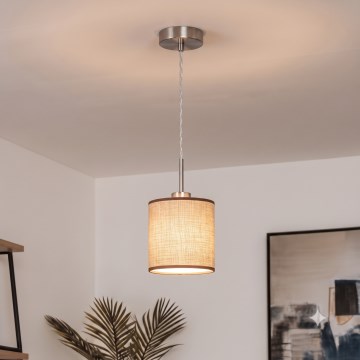 Brilagi - LED κρεμαστό φωτιστικό με καλώδιο NUBILA 1xE27/60W/230V Ø 14 εκ. καφέ