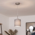 Brilagi - LED κρεμαστό φωτιστικό με καλώδιο NUBILA 1xE27/60W/230V διάμ. 14 cm ανοιχτό γκρι