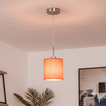 Brilagi - LED κρεμαστό φωτιστικό με καλώδιο NUBILA 1xE27/60W/230V διάμ. 14 cm πορτοκαλί