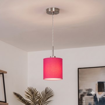 Brilagi - LED κρεμαστό φωτιστικό με καλώδιο NUBILA, 1xE27/60W/230V, διάμ. 14 εκ., ροζ