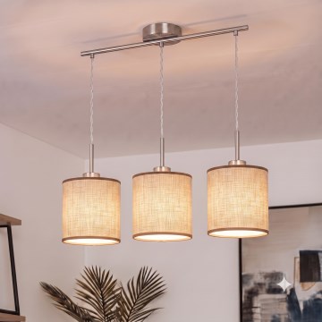 Brilagi - LED κρεμαστό φωτιστικό με καλώδιο NUBILA 3xE27/60W/230V καφέ