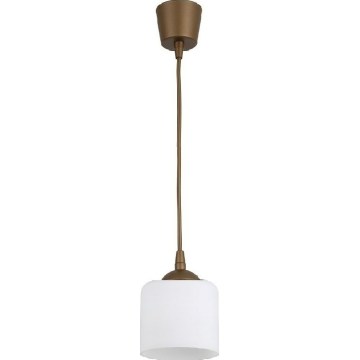 Brilagi - LED κρεμαστό φωτιστικό με καλώδιο RETRO GLASS 1xE27/60W/230V Ø 10 εκ. καφέ/λευκό