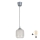 Brilagi - LED κρεμαστό φωτιστικό με καλώδιο RETRO GLASS 1xE27/60W/230V Ø 14 cm ασημί/λευκό