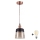 Brilagi - LED κρεμαστό φωτιστικό με καλώδιο RETRO GLASS 1xE27/60W/230V Ø 15,5 cm χάλκινο/καπνιστό μπεζ/μαύρο