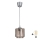 Brilagi - LED κρεμαστό φωτιστικό με καλώδιο RETRO GLASS 1xE27/60W/230V Ø 15 cm ασημί/καπνιστό μπεζ