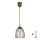 Brilagi - LED κρεμαστό φωτιστικό με καλώδιο RETRO GLASS 1xE27/60W/230V Ø 17 cm καφέ/καπνιστό μπεζ