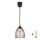 Brilagi - LED κρεμαστό φωτιστικό με καλώδιο RETRO GLASS 1xE27/60W/230V Ø 17 cm μαύρο/καπνιστό μπεζ