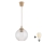 Brilagi - LED κρεμαστό φωτιστικό με καλώδιο RETRO GLASS 1xE27/60W/230V Ø 18 cm μπεζ/διαφανές