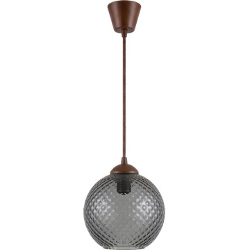 Brilagi - LED κρεμαστό φωτιστικό με καλώδιο RETRO GLASS 1xE27/60W/230V Ø 18 εκ. καφέ/καπνιστό γκρι