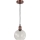Brilagi - LED κρεμαστό φωτιστικό με καλώδιο RETRO GLASS 1xE27/60W/230V Ø 25 cm λευκό/διάφανο
