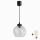 Brilagi - LED κρεμαστό φωτιστικό με καλώδιο RETRO GLASS 1xE27/60W/230V Ø 25 cm μαύρο/διαφανές