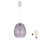 Brilagi - LED κρεμαστό φωτιστικό με καλώδιο RETRO GLASS 1xE27/60W/230V Ø 26 cm λευκό/καπνιστό γκρι