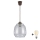 Brilagi - LED κρεμαστό φωτιστικό με καλώδιο RETRO GLASS 1xE27/60W/230V Ø 26 cm καφέ/καπνιστό γκρι