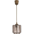Brilagi - LED κρεμαστό φωτιστικό με καλώδιο RETRO GLASS 1xE27/60W/230V διάμ. 15 εκ. καφέ/καπνιστό μπεζ