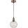 Brilagi - LED κρεμαστό φωτιστικό με καλώδιο RETRO GLASS 1xE27/60W/230V διάμ. 18 cm λευκό/διάφανο