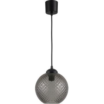 Brilagi - LED κρεμαστό φωτιστικό με καλώδιο RETRO GLASS 1xE27/60W/230V διάμ. 18 cm μαύρο/καπνιστό γκρι