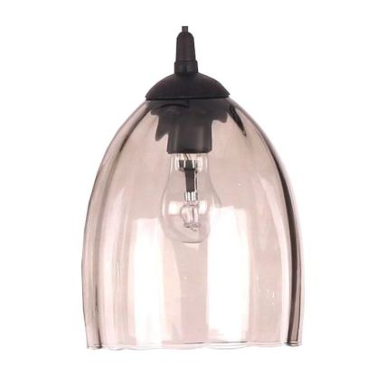 BRILAGI - LED φωτιστικό οροφής με καλώδιο RETRO GLASS 2xE27/60W/230V ματ χρώμιο/καπνιστό μπεζ