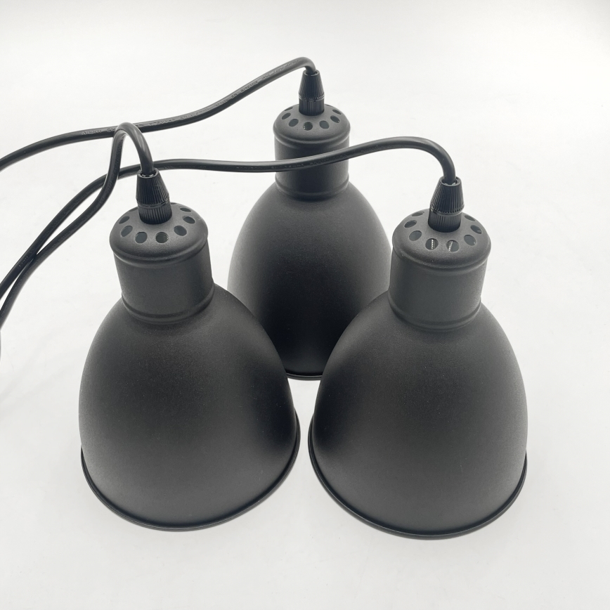 Brilagi - LED κρεμαστό φωτιστικό με καλώδιο RIDDY 3xE27/60W/230V μαύρο