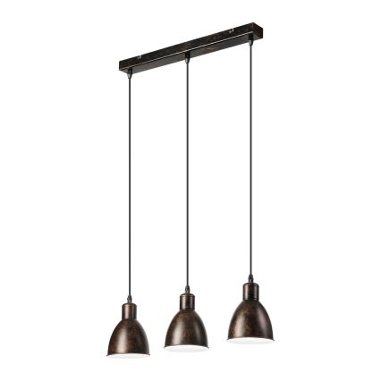 Brilagi - LED κρεμαστό φωτιστικό με καλώδιο RIDDY 3xE27/60W/230V χάλκινο/πατίνα