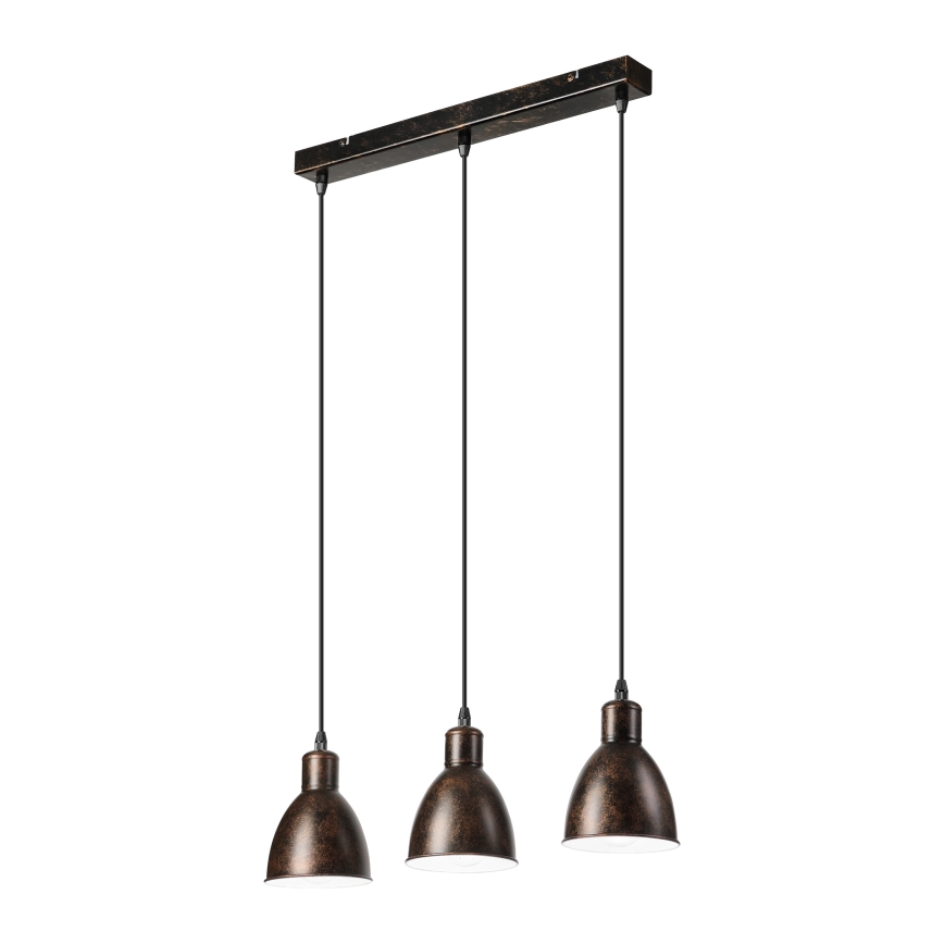 Brilagi - LED κρεμαστό φωτιστικό με καλώδιο RIDDY 3xE27/60W/230V χάλκινο/πατίνα