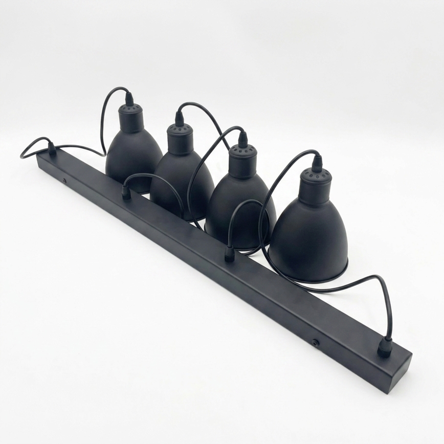 Brilagi - LED κρεμαστό φωτιστικό με καλώδιο RIDDY 4xE27/60W/230V μαύρο