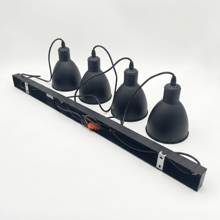 Brilagi - LED κρεμαστό φωτιστικό με καλώδιο RIDDY 4xE27/60W/230V μαύρο