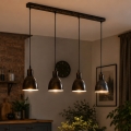 Brilagi - LED κρεμαστό φωτιστικό με καλώδιο RIDDY 4xE27/60W/230V χάλκινο/πατίνα