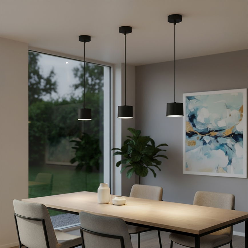 Brilagi - LED Κρεμαστό φωτιστικό με καλώδιο STRIPY 1xGX53/15W/230V μαύρο