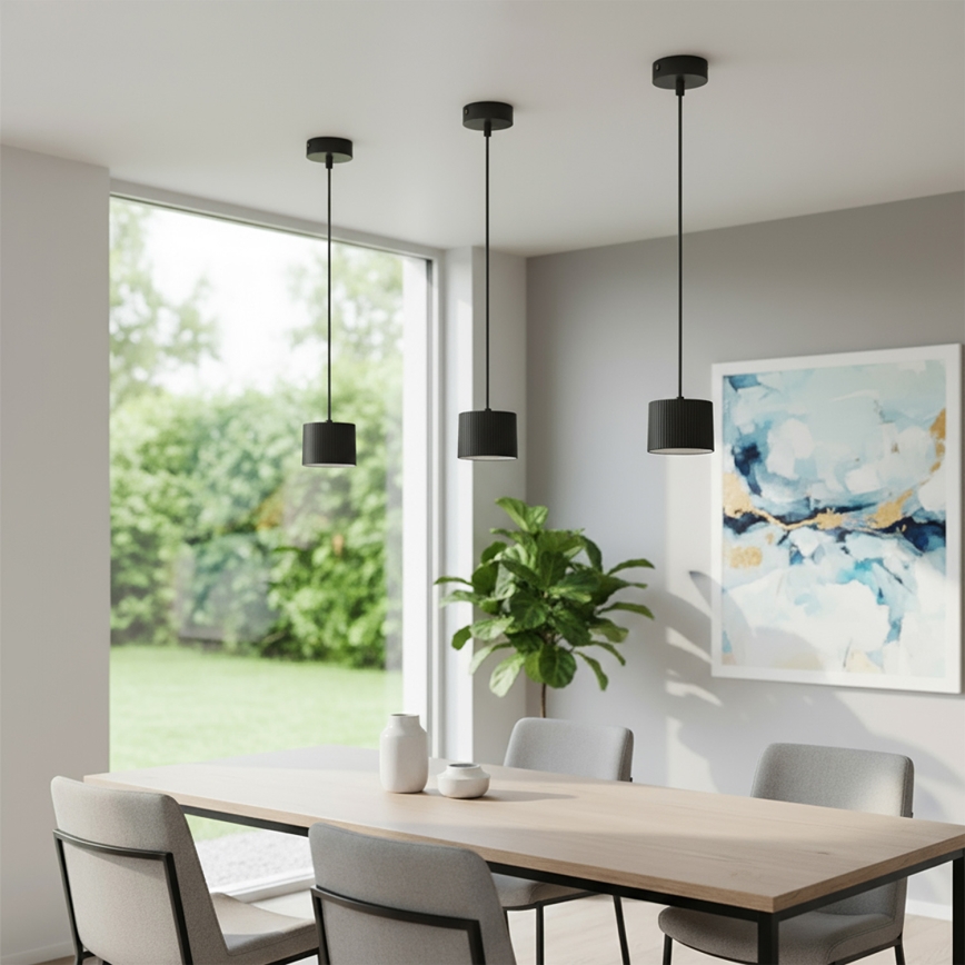 Brilagi - LED Κρεμαστό φωτιστικό με καλώδιο STRIPY 1xGX53/15W/230V μαύρο