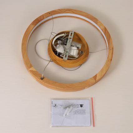 Brilagi - LED κρεμαστό φωτιστικό με καλώδιο UMEA WOOD LED/30W/230V Ø 40 cm ξύλο