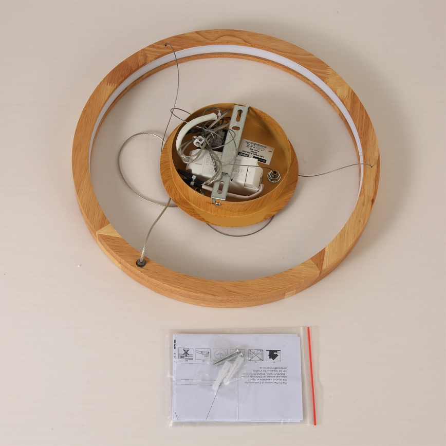 Brilagi - LED κρεμαστό φωτιστικό με καλώδιο UMEA WOOD LED/30W/230V Ø 40 cm ξύλο