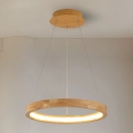 Brilagi - LED κρεμαστό φωτιστικό με καλώδιο UMEA WOOD LED/30W/230V διάμ. 40 εκ., από ξύλο καουτσούκ