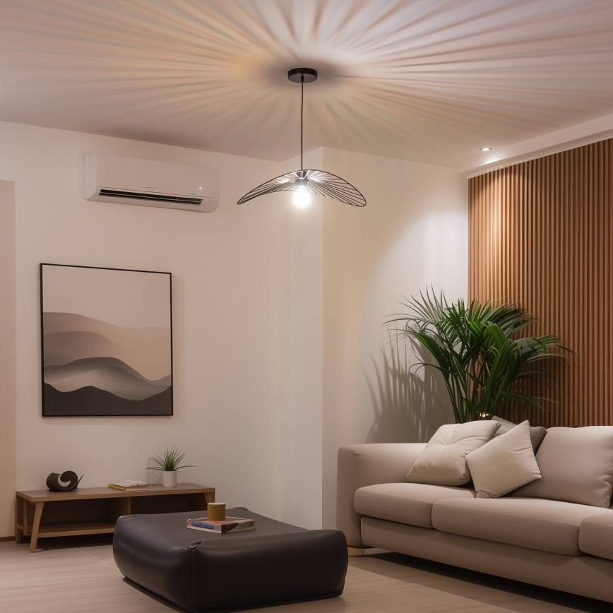 Brilagi - LED κρεμαστό φωτιστικό με σύρμα CERIA WIRE 1xE27/40W/230V 40x56 cm μαύρο