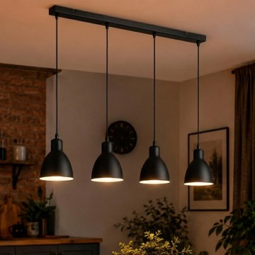 Brilagi - LED κρεμαστό φωτιστικό με σύρμα RIDDY 4xE27/60W/230V μαύρο