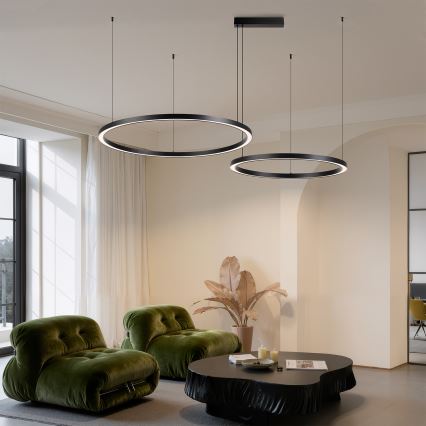 Brilagi - Ρυθμιζόμενος LED πολυέλαιος σε καλώδιο PORTOFINO LED/98W/230V 3000-6000K μαύρος + τηλεχειριστήριο