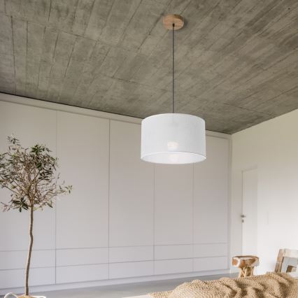 Brilagi - LED Κρεμαστό φωτιστικό οροφής ANTHONY 1xE27/60W/230V δρυς/λευκό