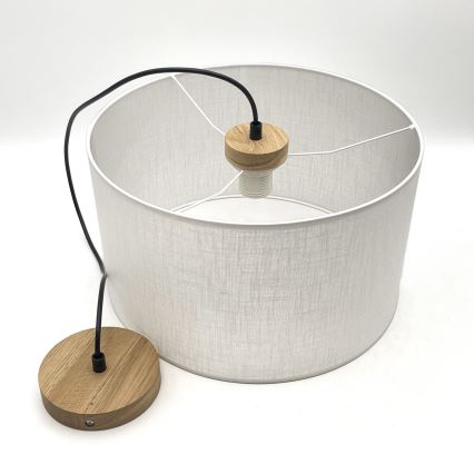 Brilagi - LED Κρεμαστό φωτιστικό οροφής ANTHONY 1xE27/60W/230V δρυς/λευκό