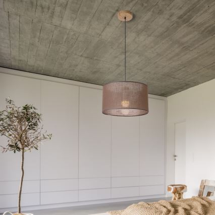 Brilagi - LED Κρεμαστό φωτιστικό οροφής ANTHONY 1xE27/60W/230V δρυς/καφέ