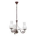 Brilagi - LED Κρεμαστό φωτιστικό οροφής COTTAGE 3xE14/40W/230V καφέ/λευκό
