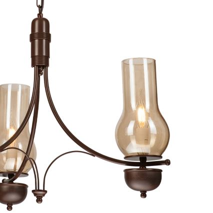 Brilagi - LED Κρεμαστό φωτιστικό οροφής COTTAGE 3xE14/40W/230V δρυς/καφέ