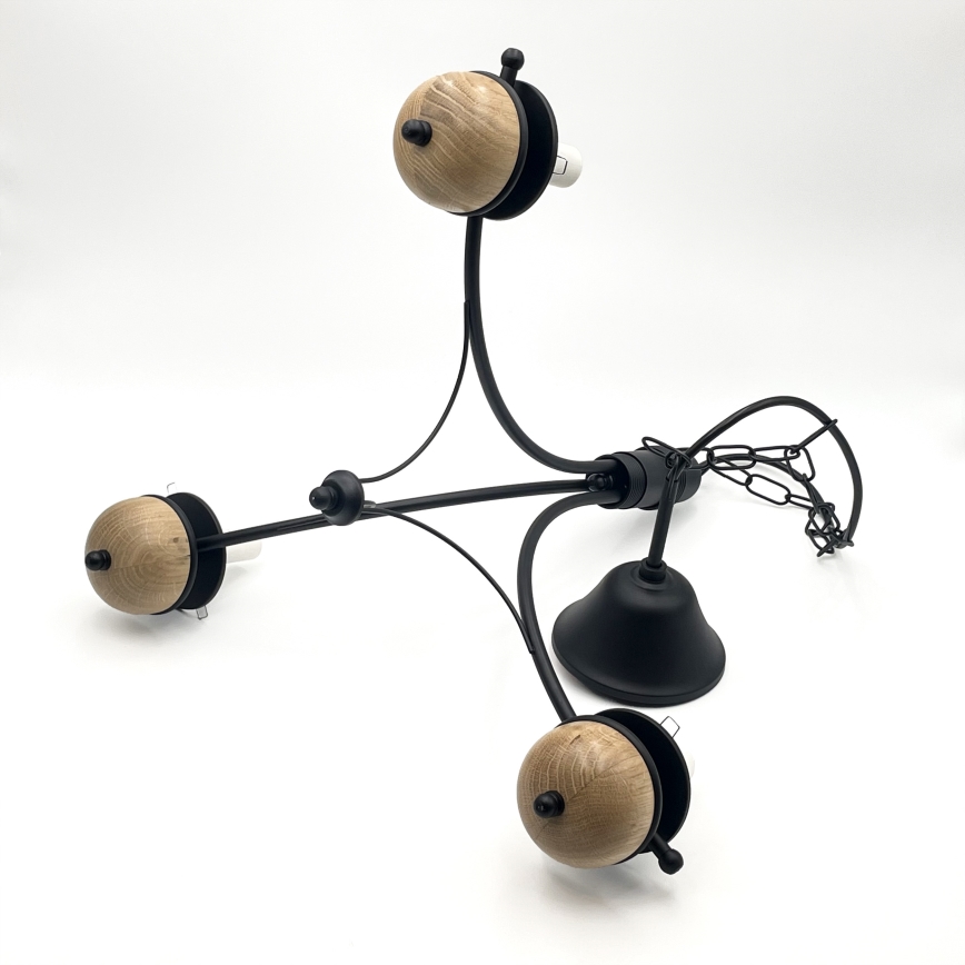 Brilagi - LED Κρεμαστό φωτιστικό οροφής COTTAGE 3xE14/40W/230V οξιά/λευκό