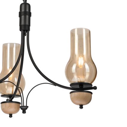 Brilagi - LED Κρεμαστό φωτιστικό οροφής COTTAGE 3xE14/40W/230V οξιά/καφέ