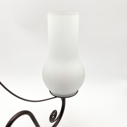 Brilagi - LED Κρεμαστό φωτιστικό οροφής COTTAGE 5xE14/40W/230V καφέ/λευκό