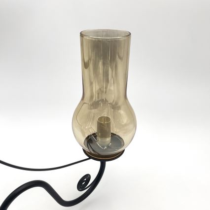 Brilagi - LED Κρεμαστό φωτιστικό οροφής COTTAGE 5xE14/40W/230V μαύρο/καφέ