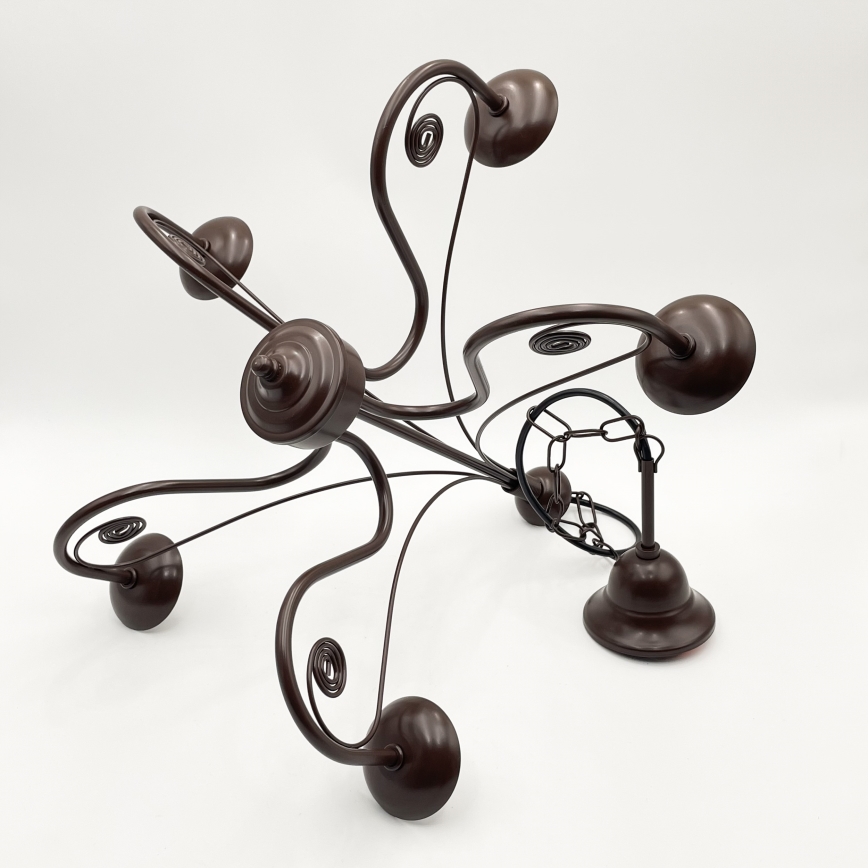 Brilagi - LED Κρεμαστό φωτιστικό οροφής COTTAGE 5xG9/40W/230V καφέ/λευκό